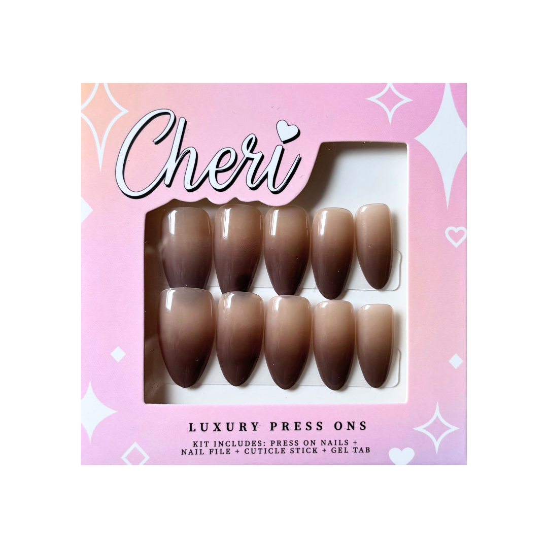 Dark Chocolate Press On Nail Kit