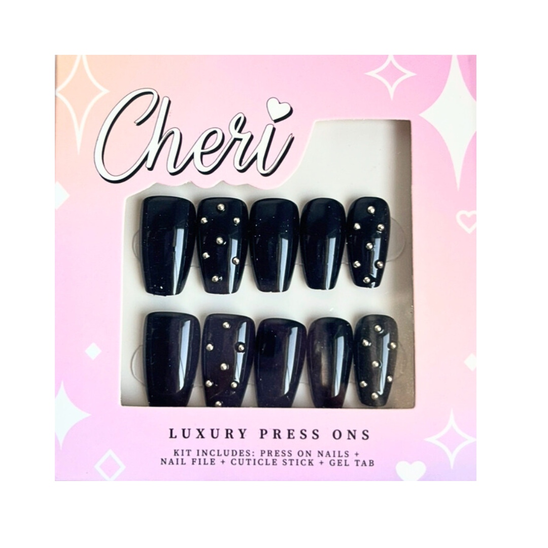 Noir Press On Nail Kit