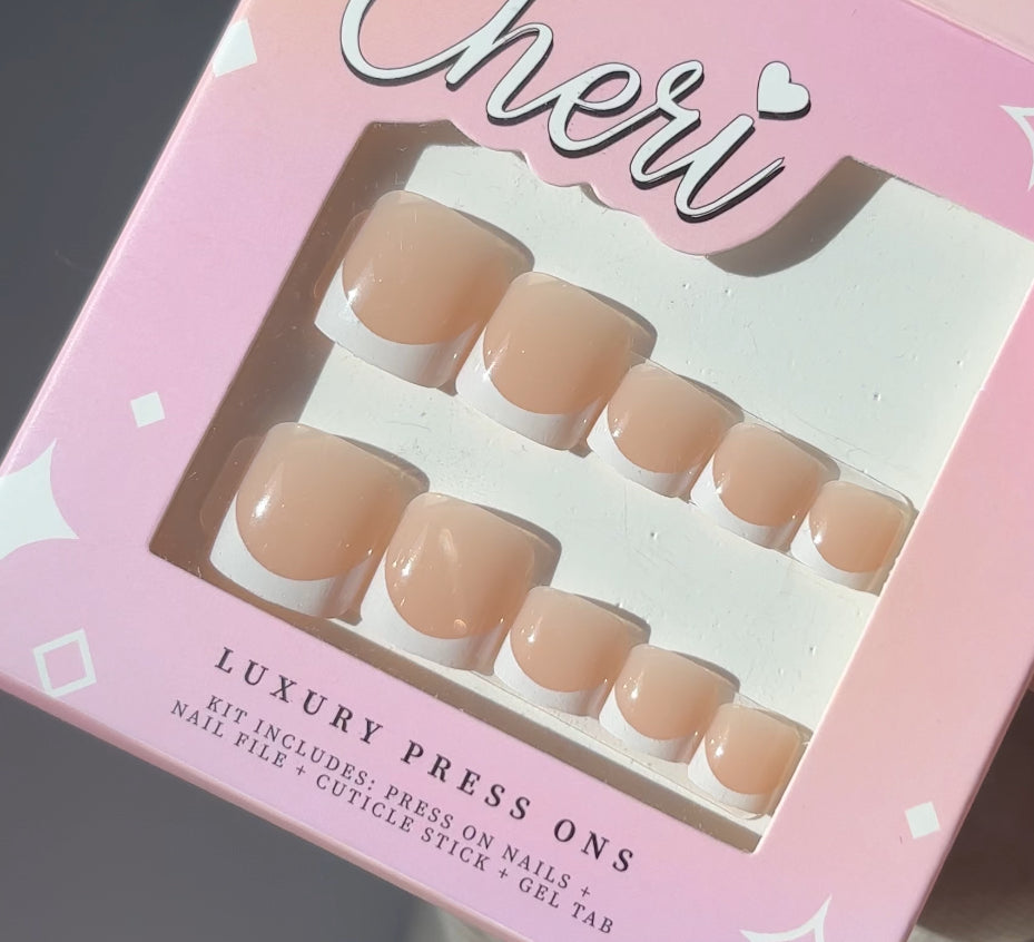 Clean French Toe Press On Nail Kit