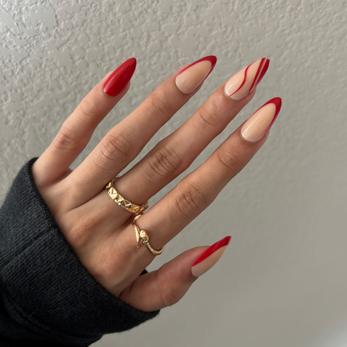 Crimson Press On Nail Kit